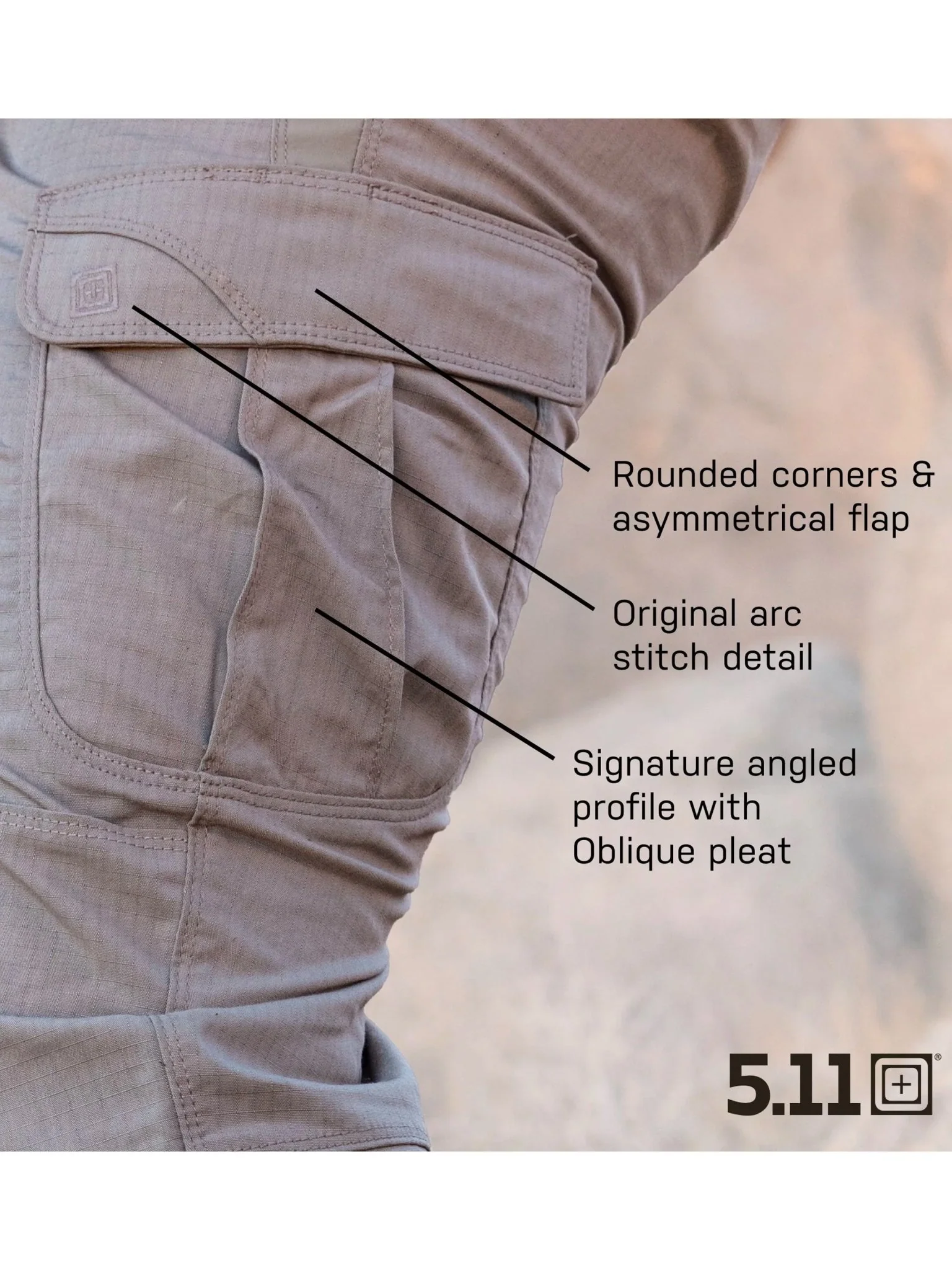 5.11 Tactical Stryke Short - Mens Stryke 11" shorts Teflon finished, Ripstop - Style 73327 - Image 7