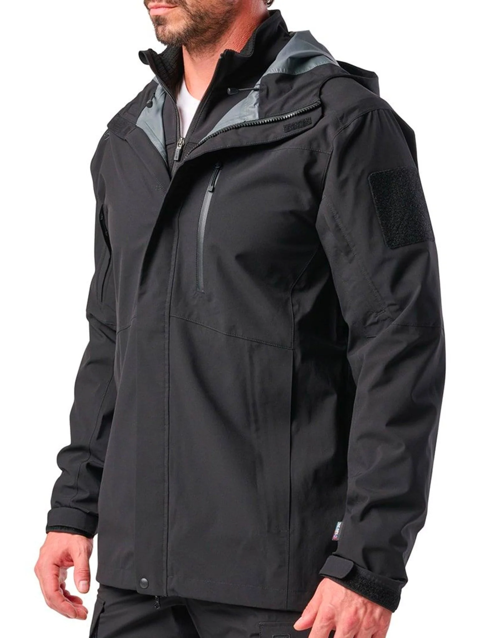 5.11 Tactical Waterproof & Breathable Force Rainshell Jacket EN 343 Certified Style 48632 - Image 7