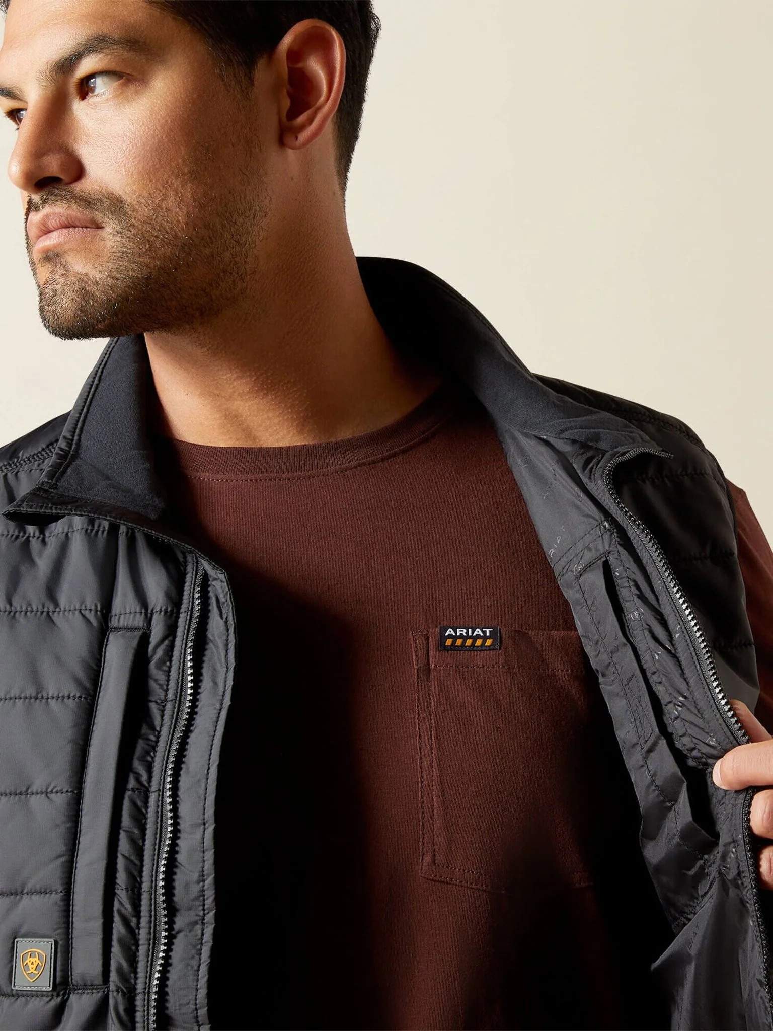 Ariat Mens Rebar Cordura Ripstop Lightweight Insulated Gilet / Vest / mens waistcoat - Image 5