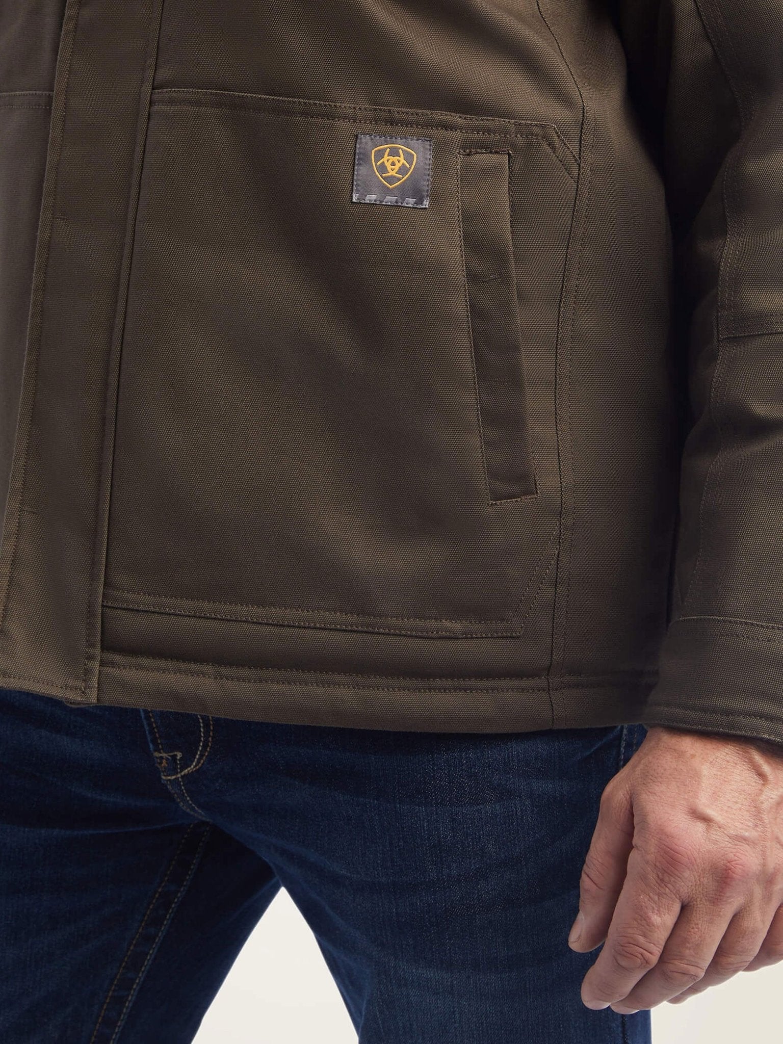 Ariat - Mens Rebar DuraCanvas Sherpa-Lined Coat / water repellent mens jacket - Image 4