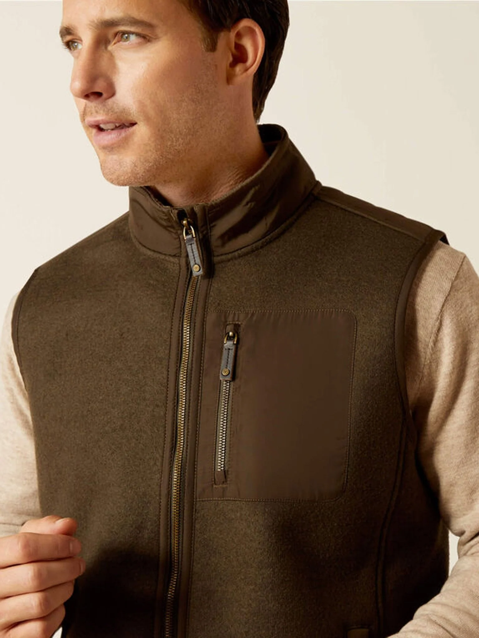 Ariat - Millbrae Mens Gilet Wool Blend - mens bodywarmers / Waistcoat - Image 8