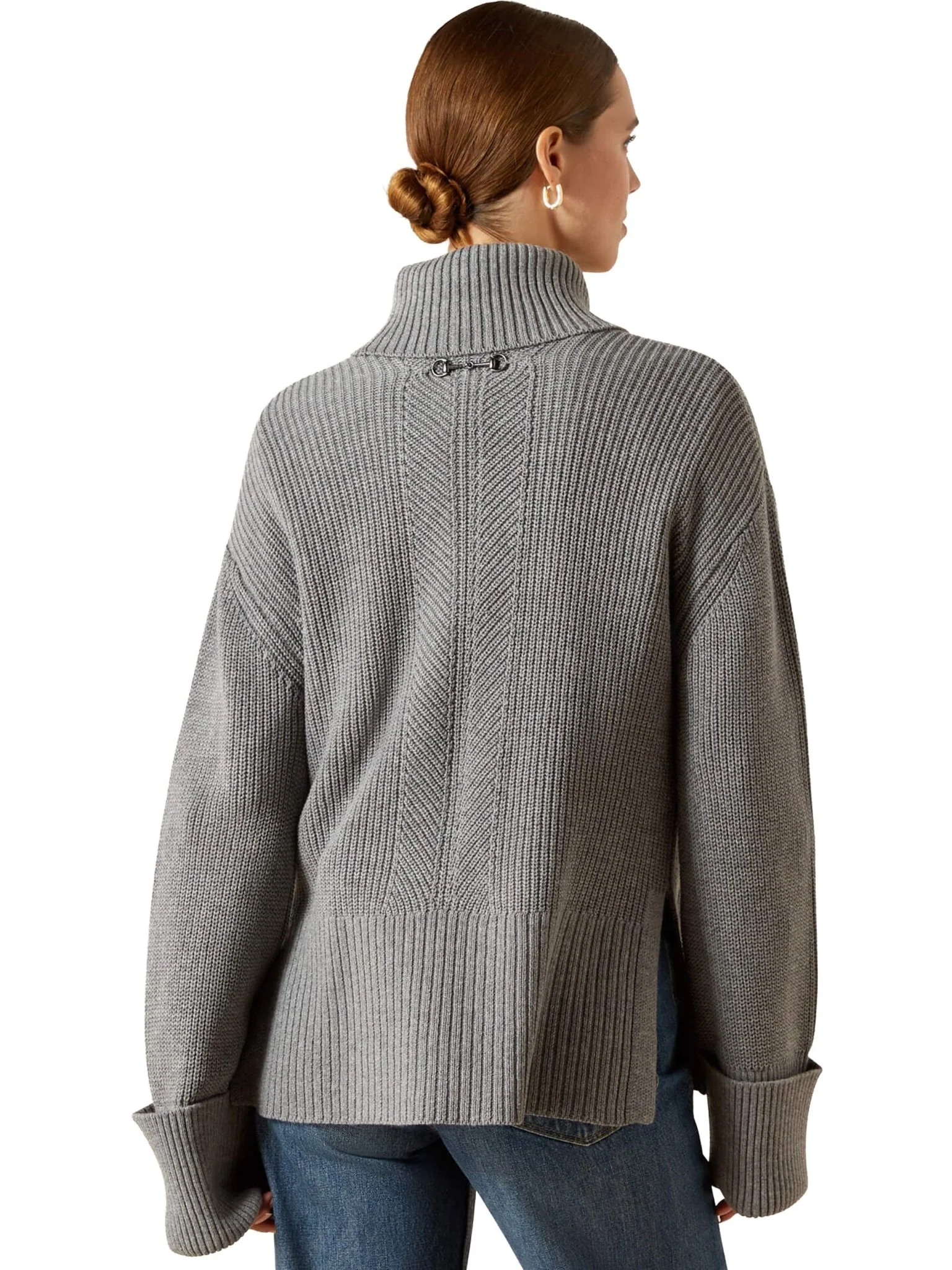 Ariat - Womens Lendal Wool / Cotton Sweater - Turtle Neck Ladies pullover / Jumper - Image 4
