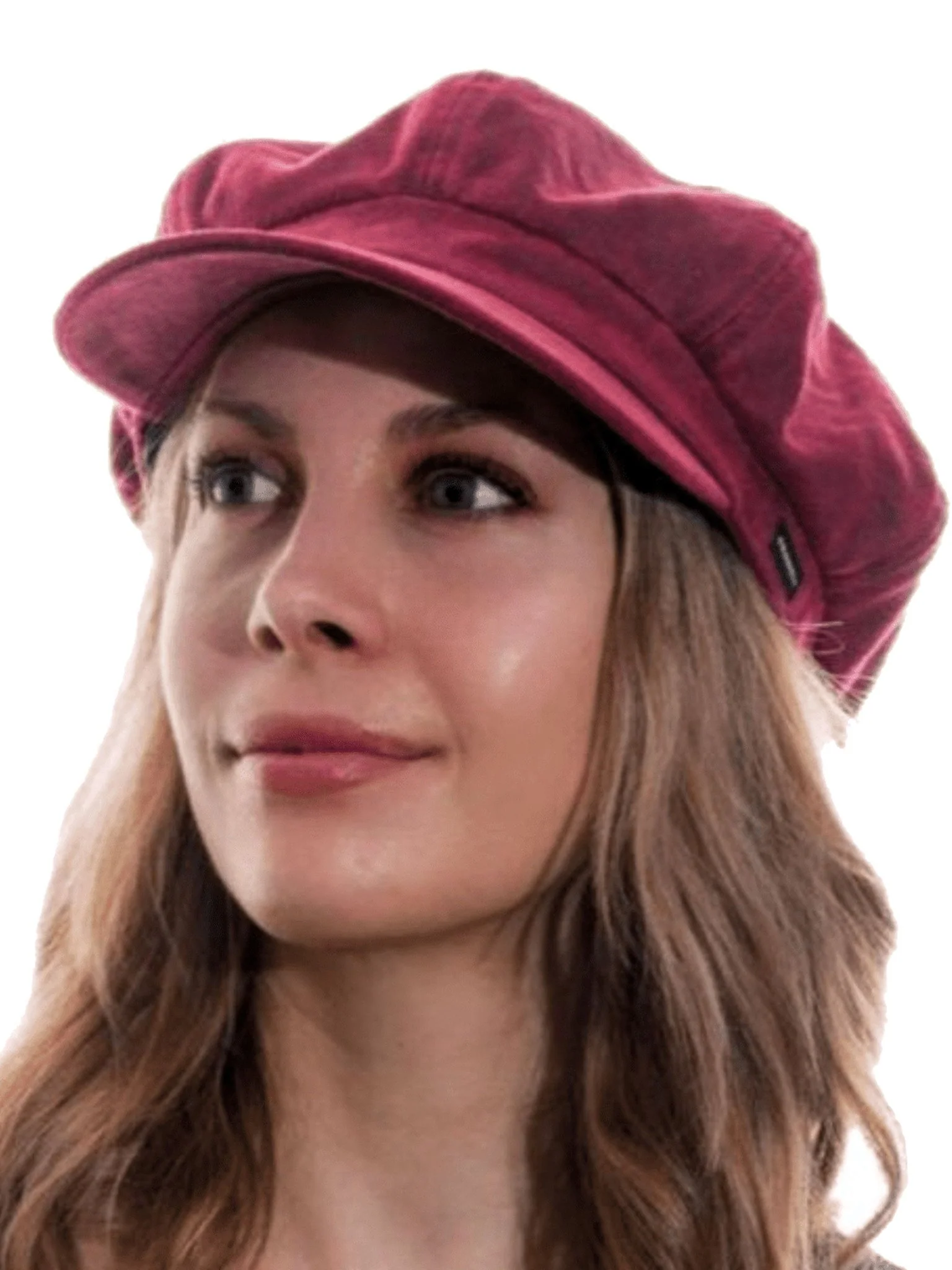 Craggi Baker Boy Ladies Hat Pink Red Wax Effect Womens Newsboy Cap - Image 6
