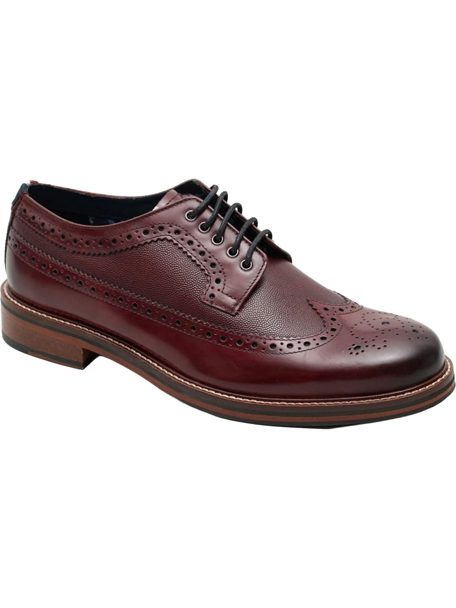 Ben Sherman Archie Mens Lace Up Brogue Shoes - Crafted Burnished Leather - Image 4