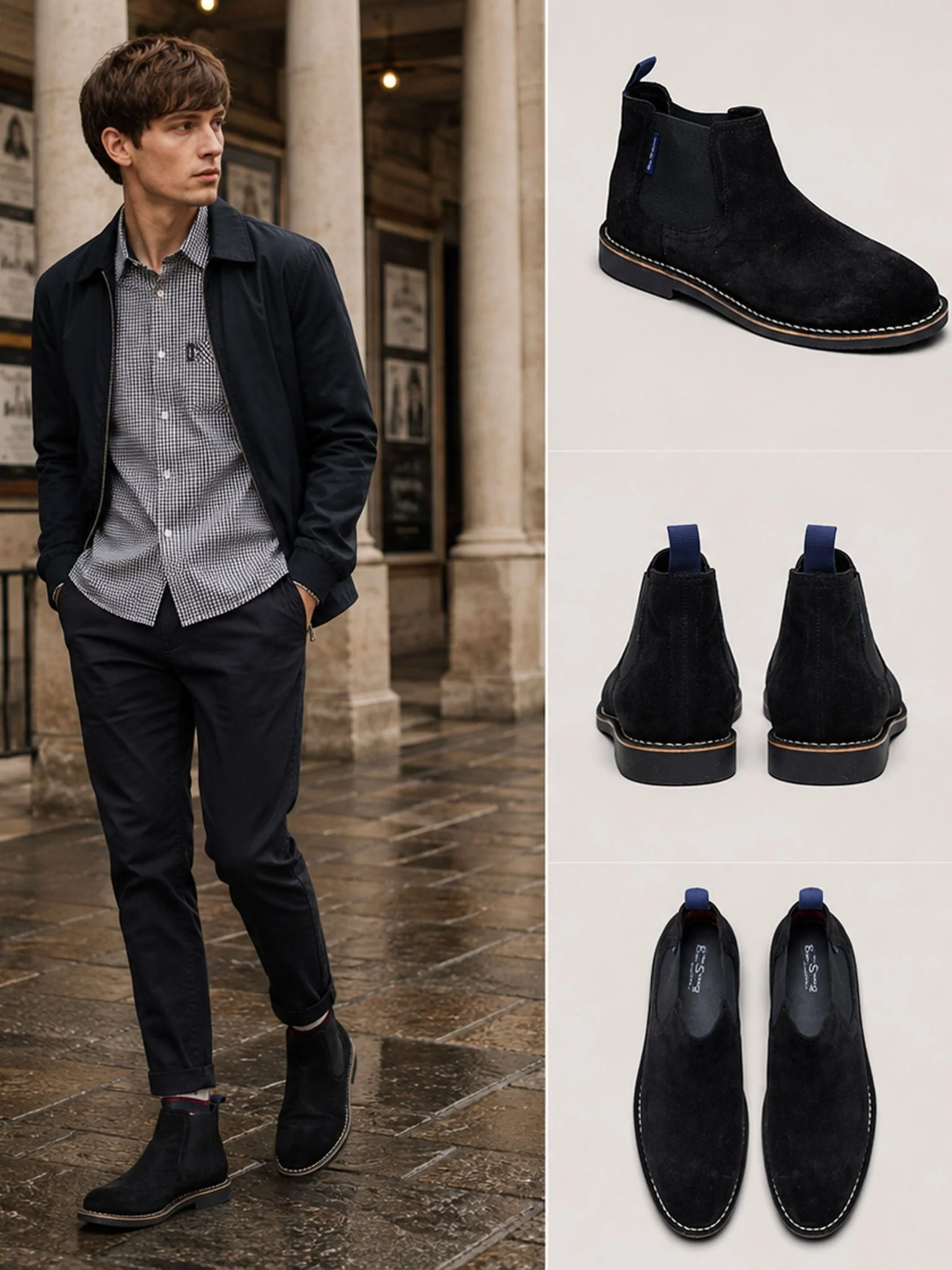 Ben Sherman Garcia Men’s Suede Chelsea Boots – Premium Ankle Boots Casual Slip-On Leather - Image 5