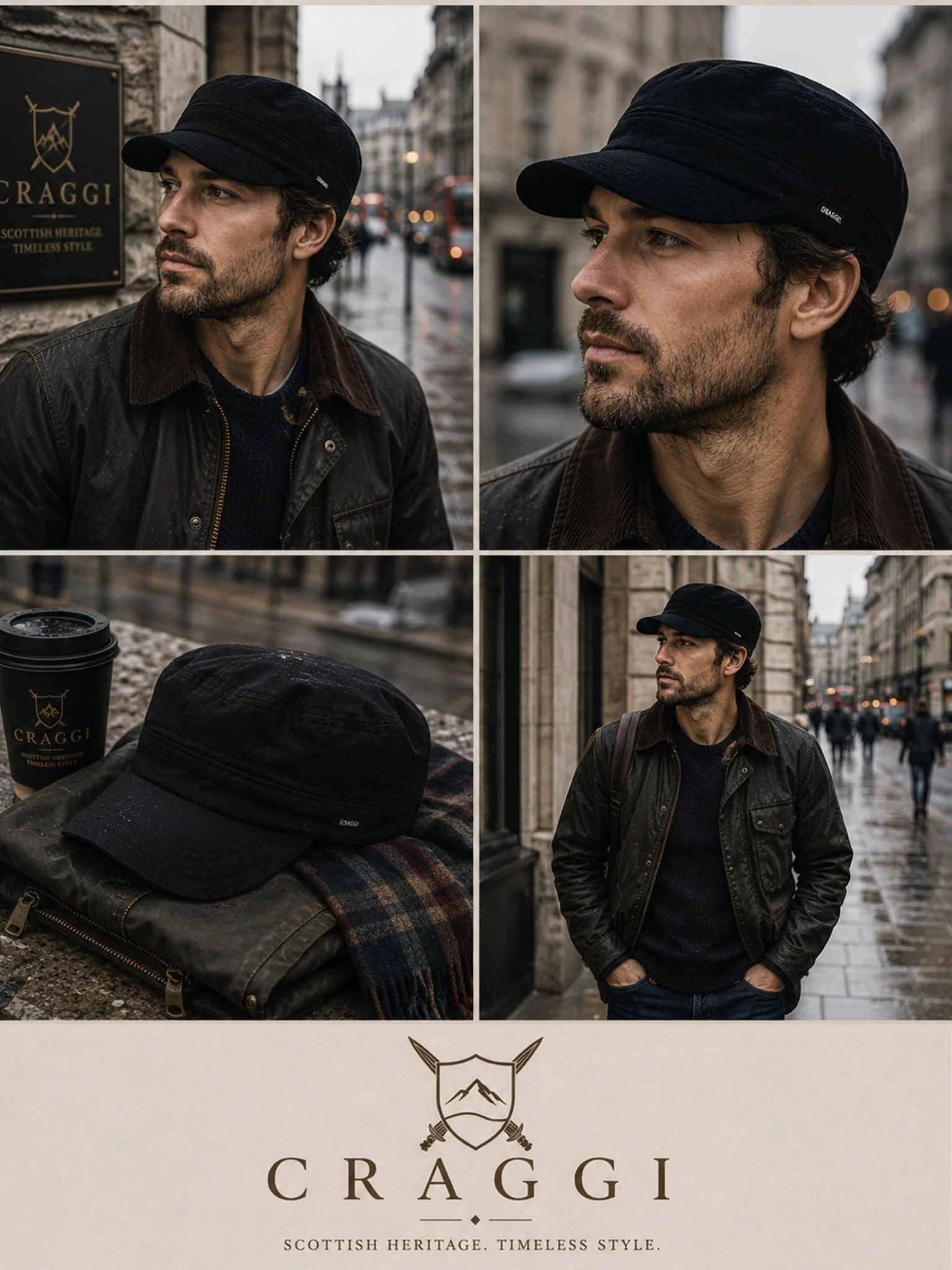 Craggi Black Velvet Newsboy Cap for Men – Mans Baker Boy Hat - Image 5