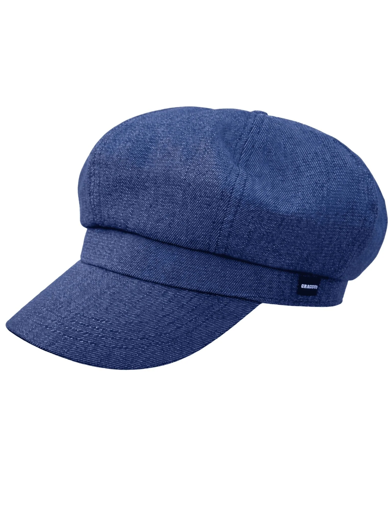 Craggi Ladies Denim Baker Boy Cap Blue Denim Newsboy Hat - Image 6