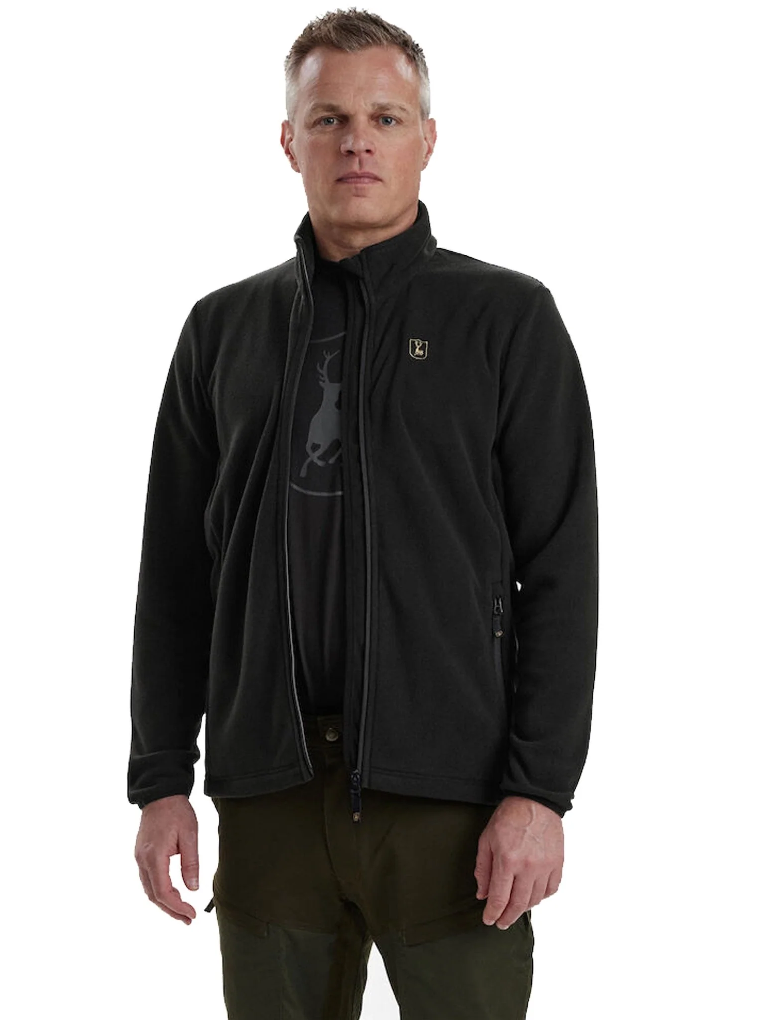 Deerhunter - Denver Fleece Jacket / mens fleece stretch 250 gram fleece jacket - Image 3