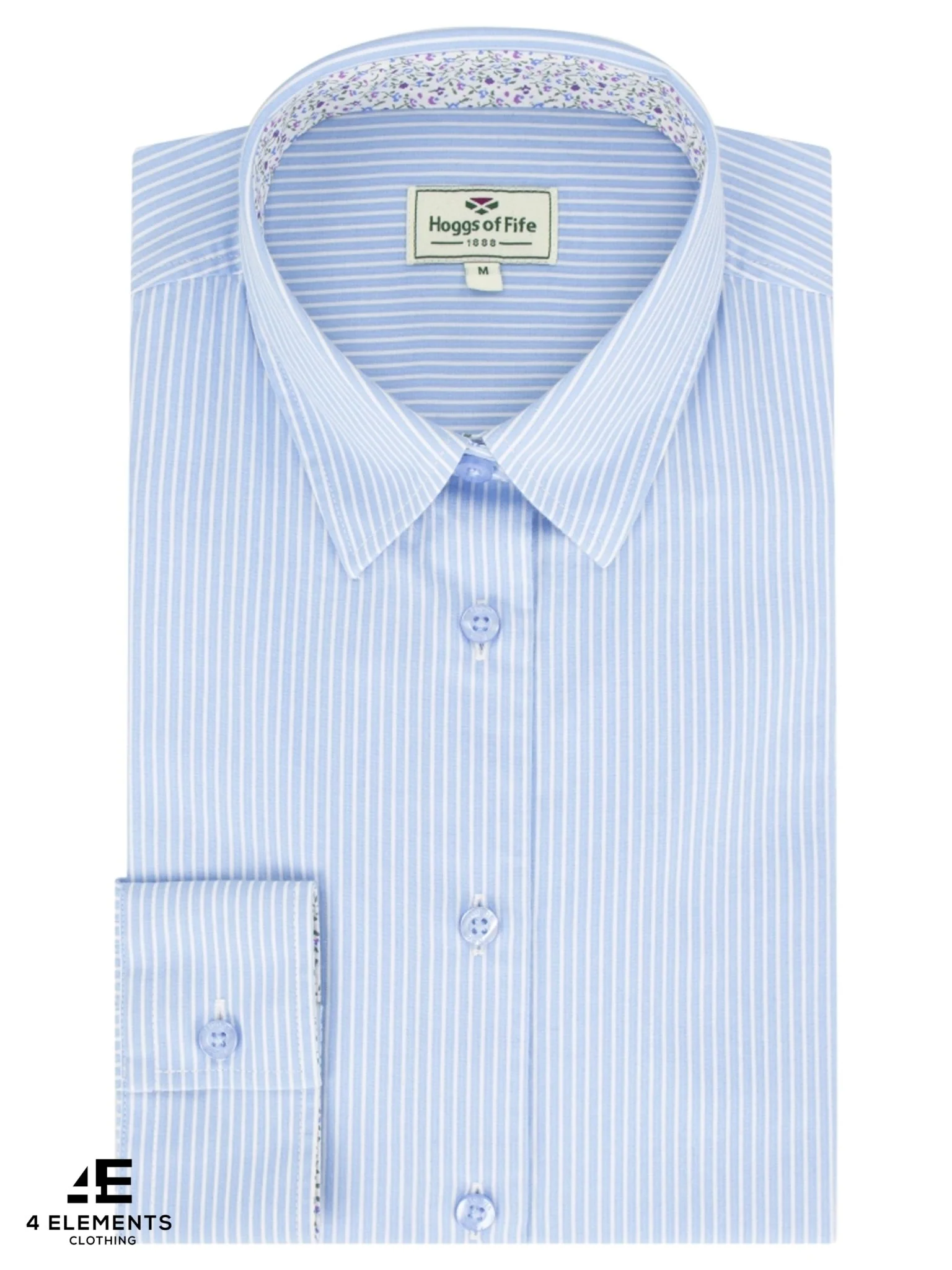 Hoggs of Fife Bonnie II Ladies Cotton Shirt / Ladies long sleeve shirt with stripes - Image 6