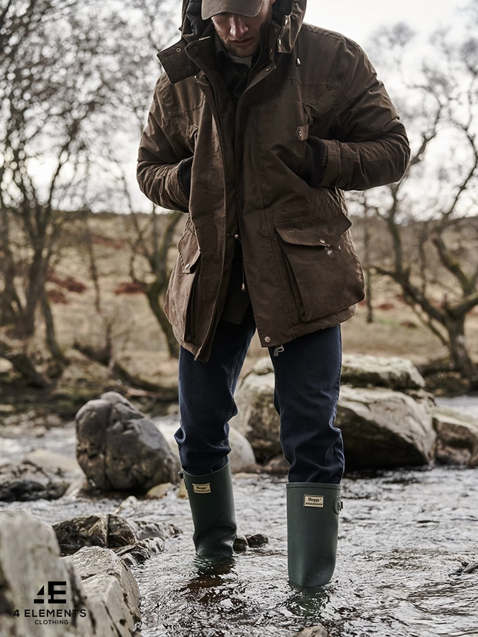 Hoggs Of Fife - Braemar Wellington / welly boots waterproof Rubber outdoor rain boot - Image 3