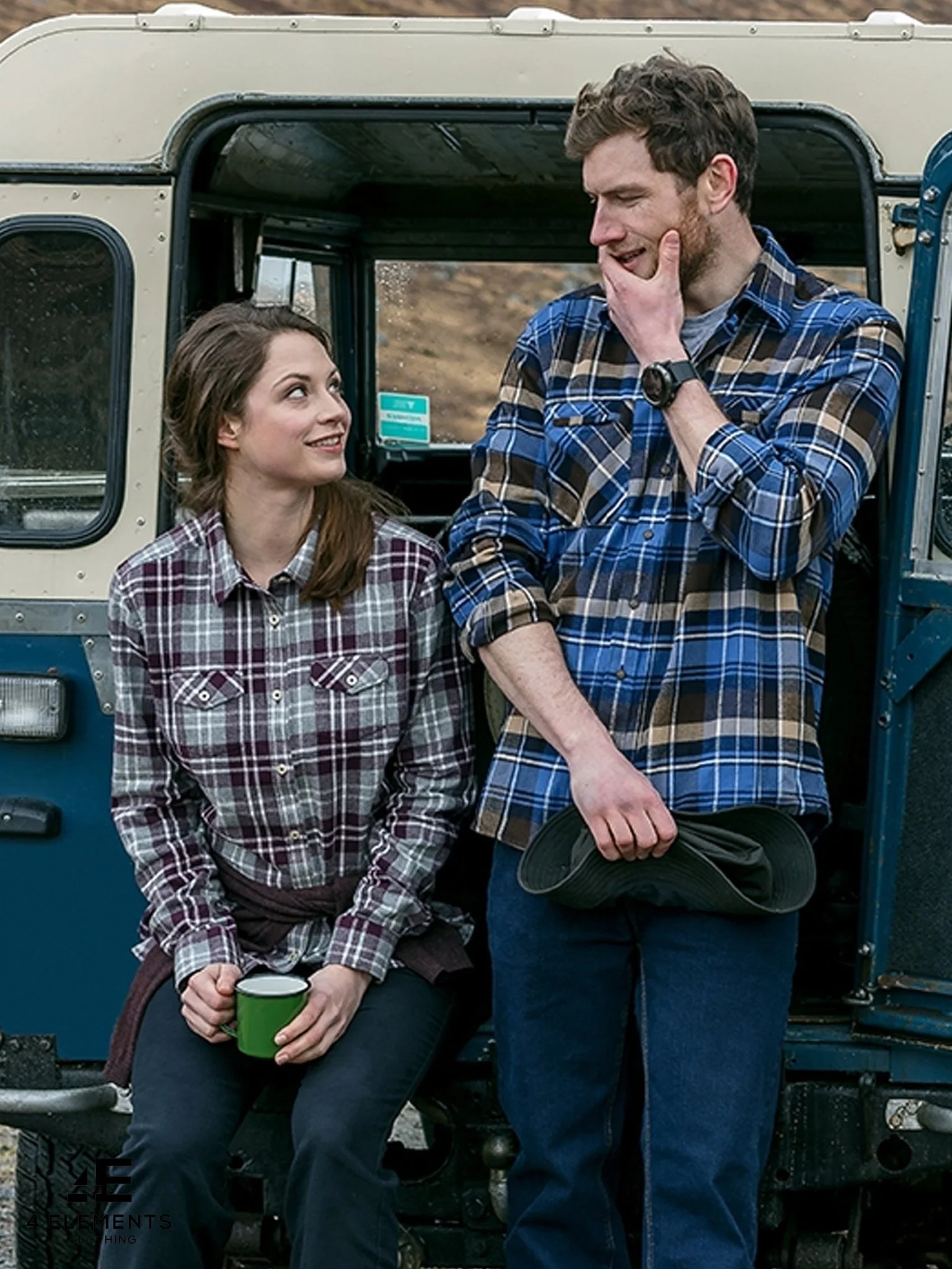 Hoggs of Fife Eilidh Ladies Long sleeve shirt / brushed flannel ladies check shirt - Image 4