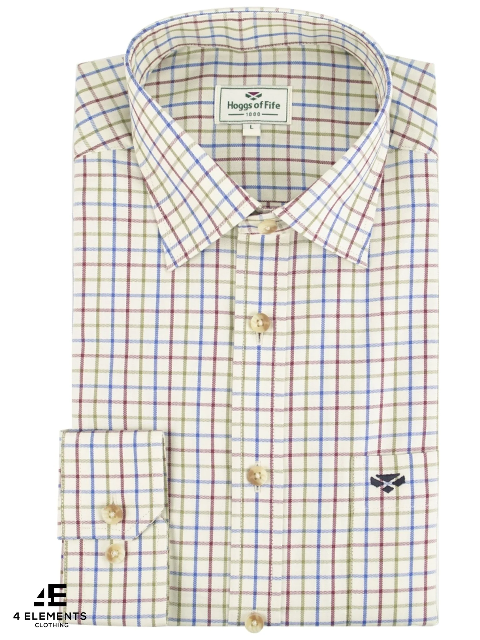 Hoggs of Fife Mens Shirt / Long sleeve check shirt - country casual style - Inverness shirt - Image 7