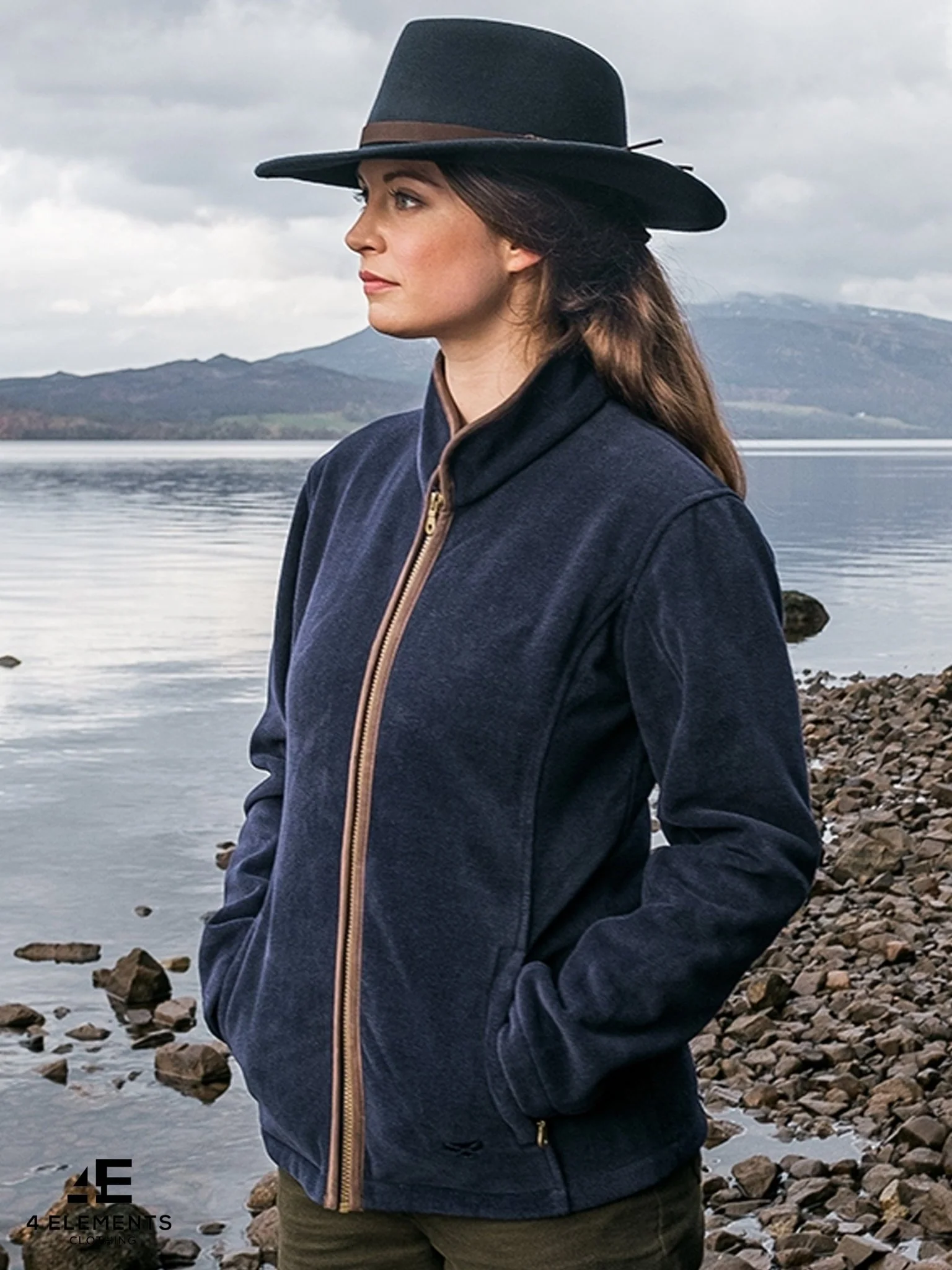 Hoggs of Fife Ladies Stenton Fleece Jacket / Womens Fleece Coat - Image 3