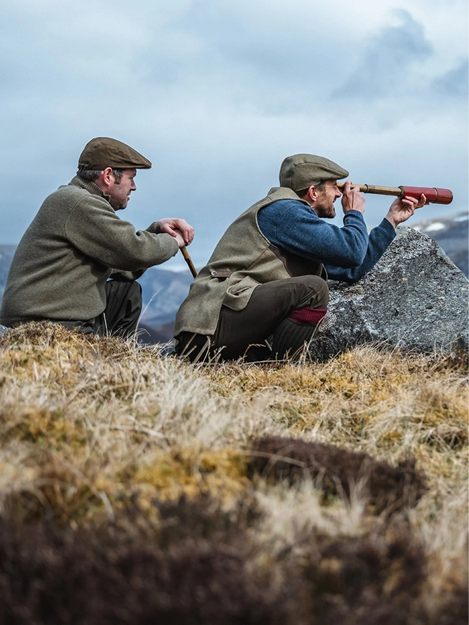 Hoggs of Fife - Melrose II mens jumper with crew neck / hunting pullover - Image 8