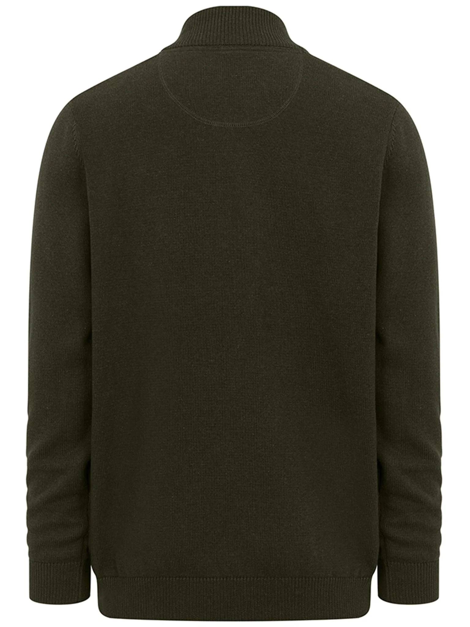 Hoggs of Fife Mens Falkirk 1/4 Zip mens Pullover / mens Jumper 100% Cotton - Image 4