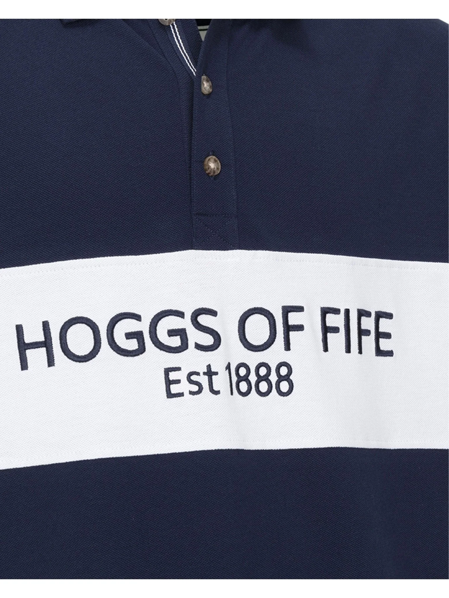 Hoggs of Fife Mens Pique Polo Shirt 100% Cotton Block colour (Stewart) - Image 3