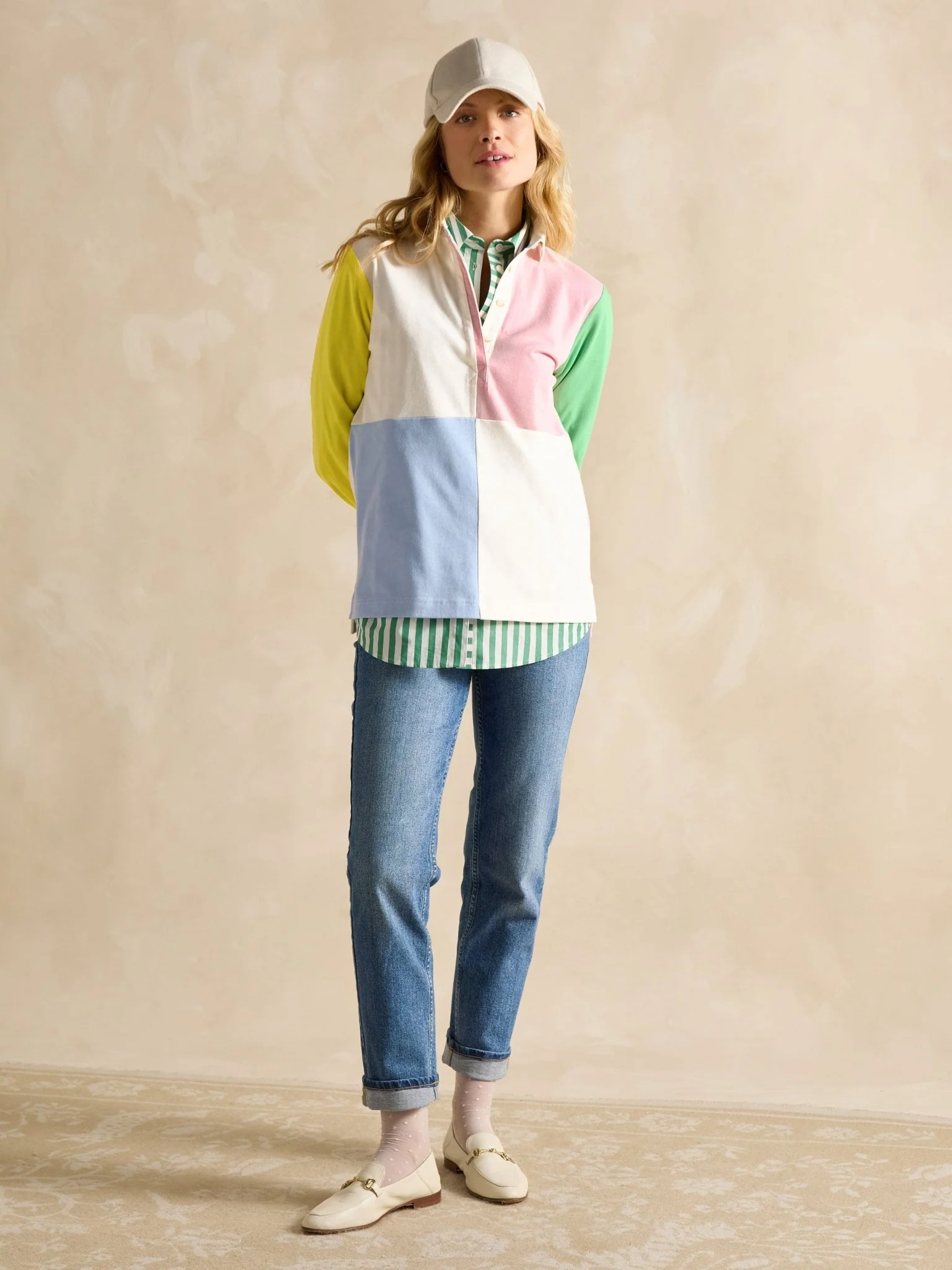 Joules - Joules Falmouth Multi Hotch Potch Collared Rugby Shirt / Ladies shirt - Image 7