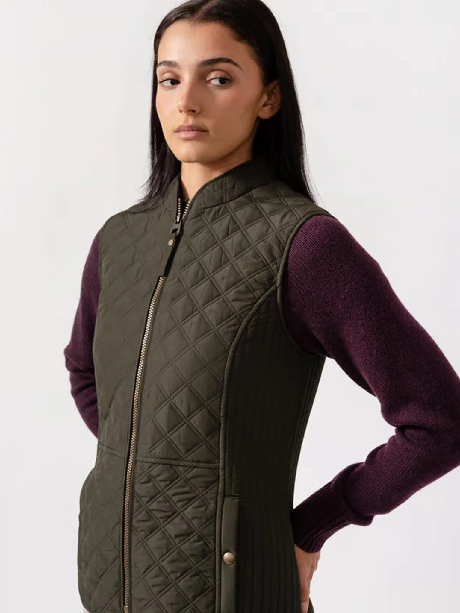 Joules - Joules Minx Showerproof Diamond Quilted Gilet ladies waistcoat / bodywarmer - Image 16