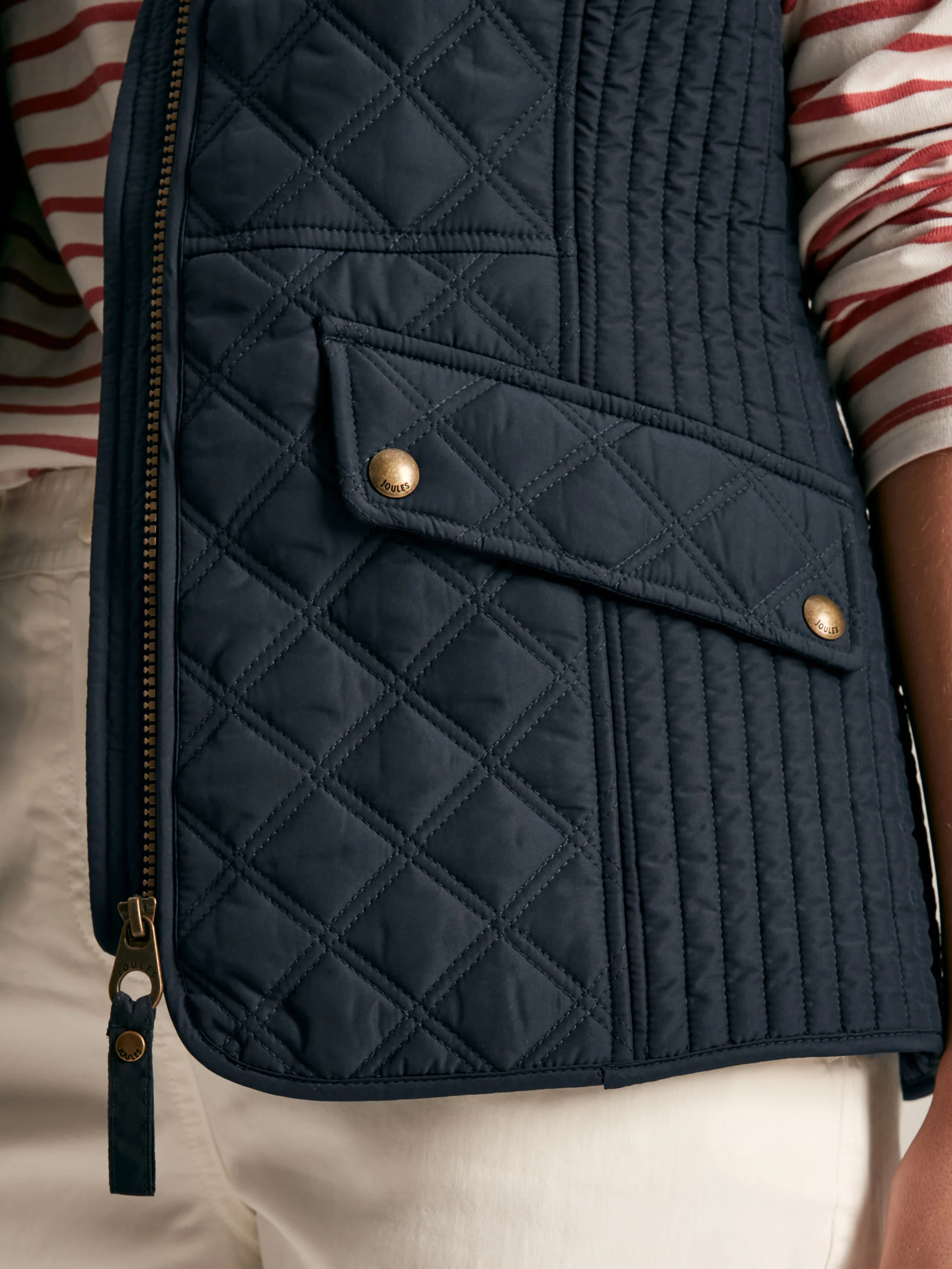 Joules - Joules Minx Showerproof Diamond Quilted Gilet ladies waistcoat / bodywarmer - Image 19
