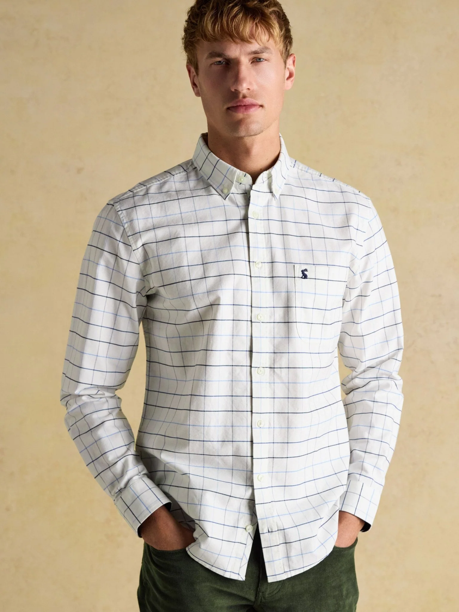 Joules Mens Classic Oxford Check Long Sleeve shirt, 100% Cotton - Image 3