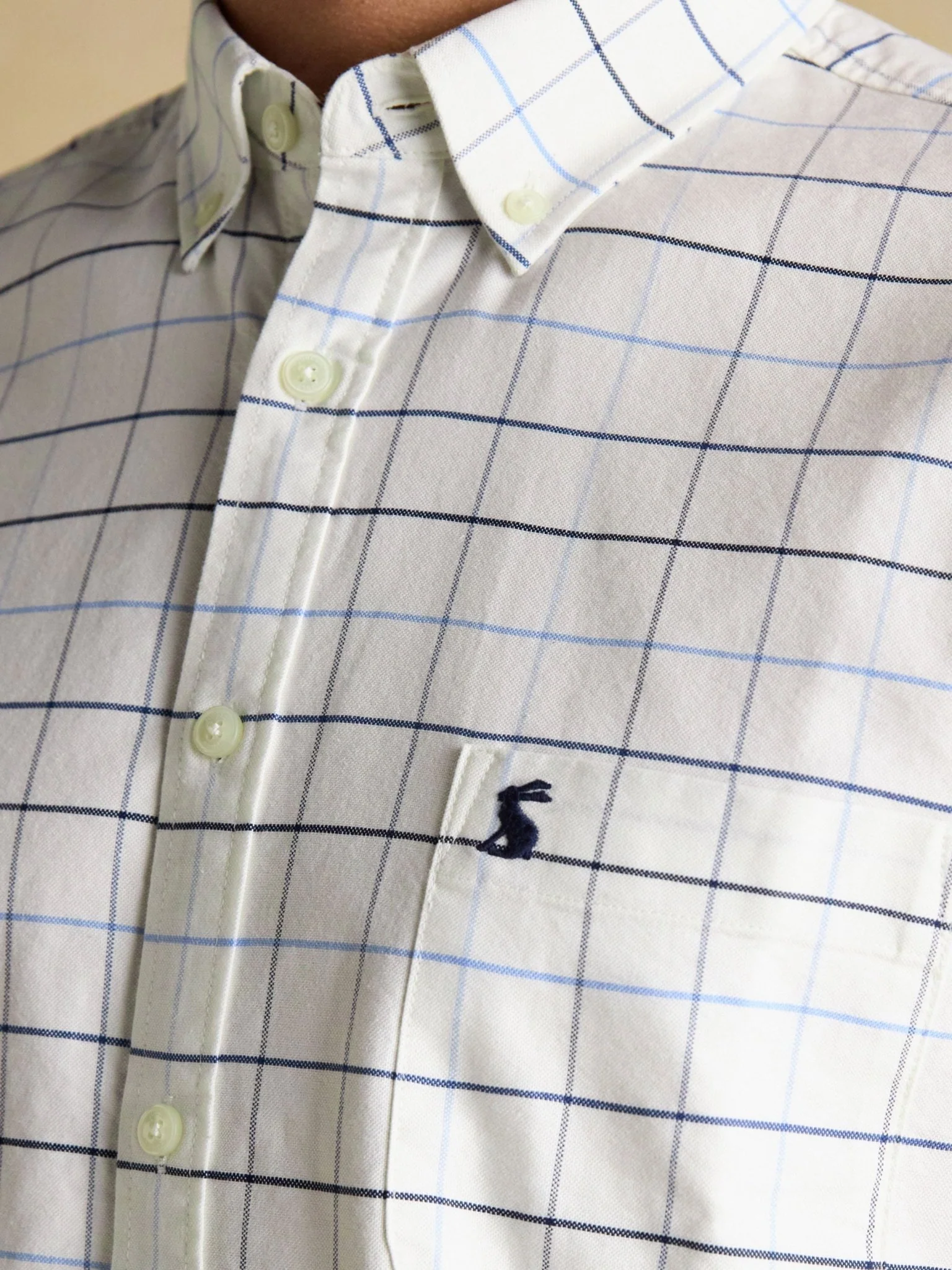 Joules Mens Classic Oxford Check Long Sleeve shirt, 100% Cotton - Image 6