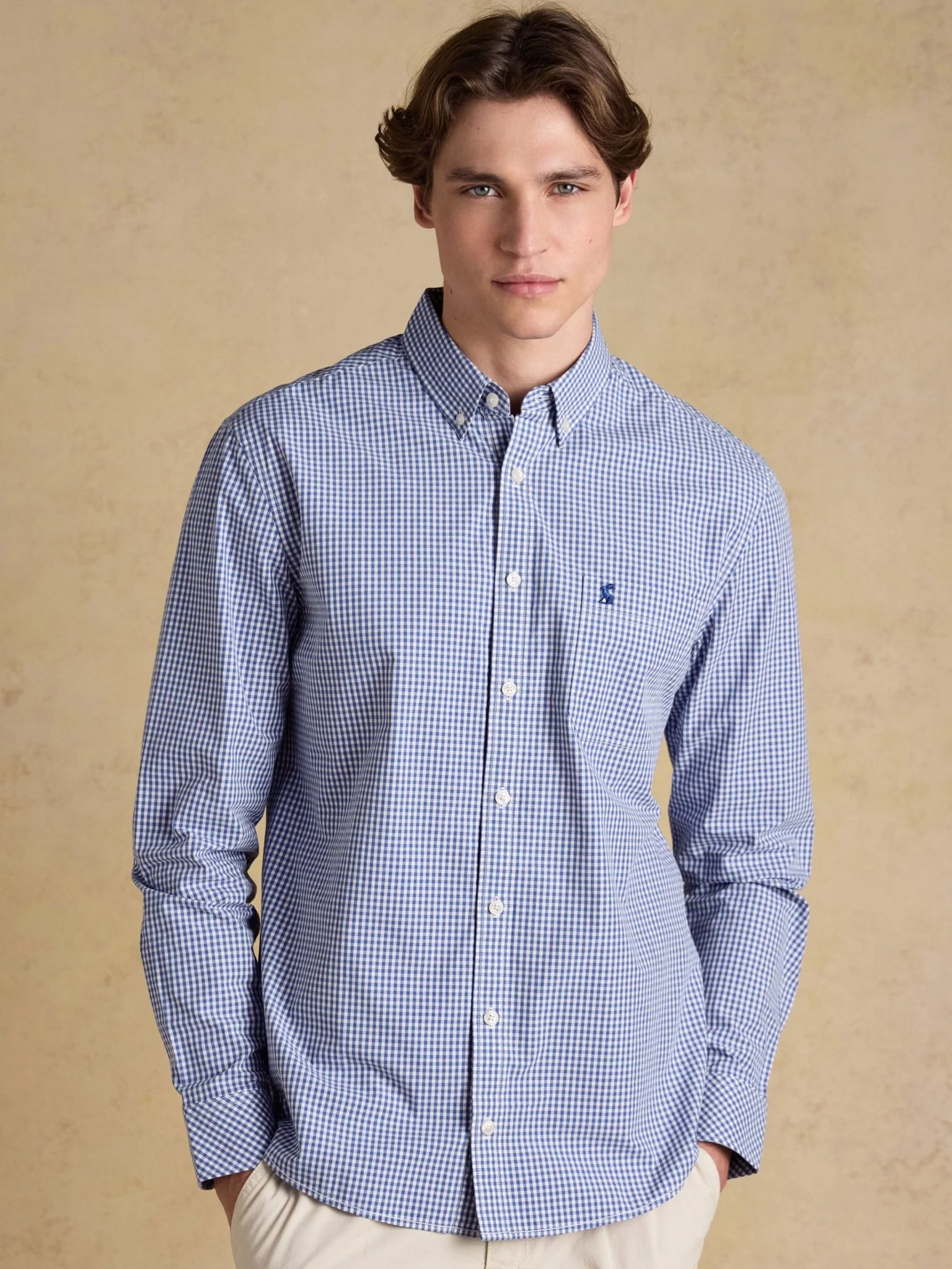 Joules Mens Gingham Check Classic Fit Shirt Men’s 100% Cotton Long Sleeve Button Down - Image 3