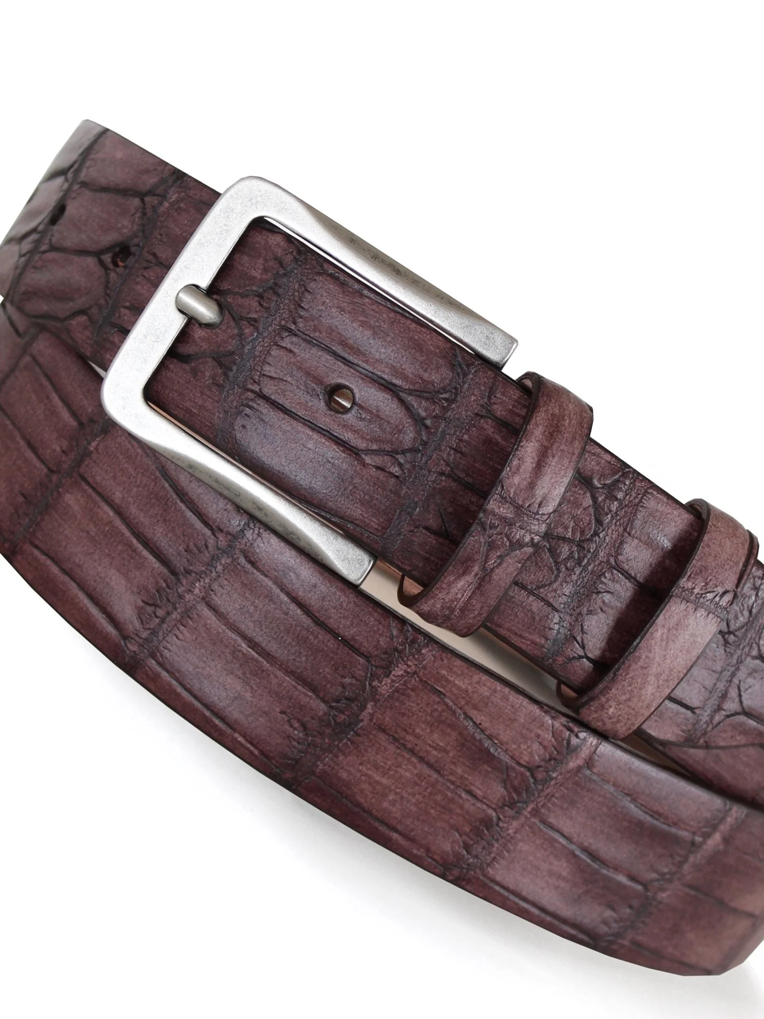 Robert Charles Belts 1713 Croc effect mens belt 35mm - Made in Italy - 100% Leather - Image 5