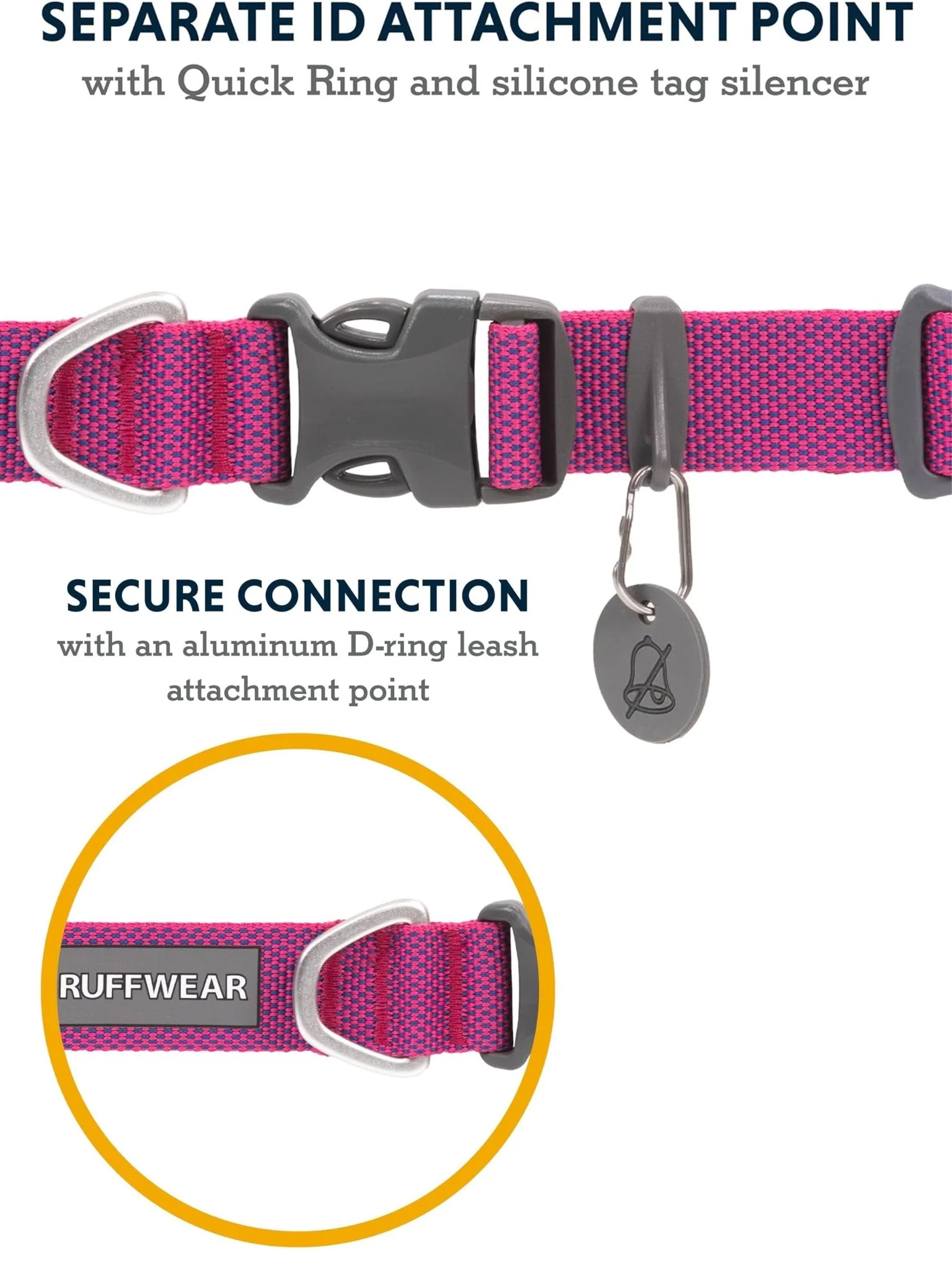 Ruffwear - Hi & Light Collar, Dog Collar with Aluminium D-Ring, Adjustable & Lightweight Dog Collar with Dog Lead Attachment Ring - Image 5