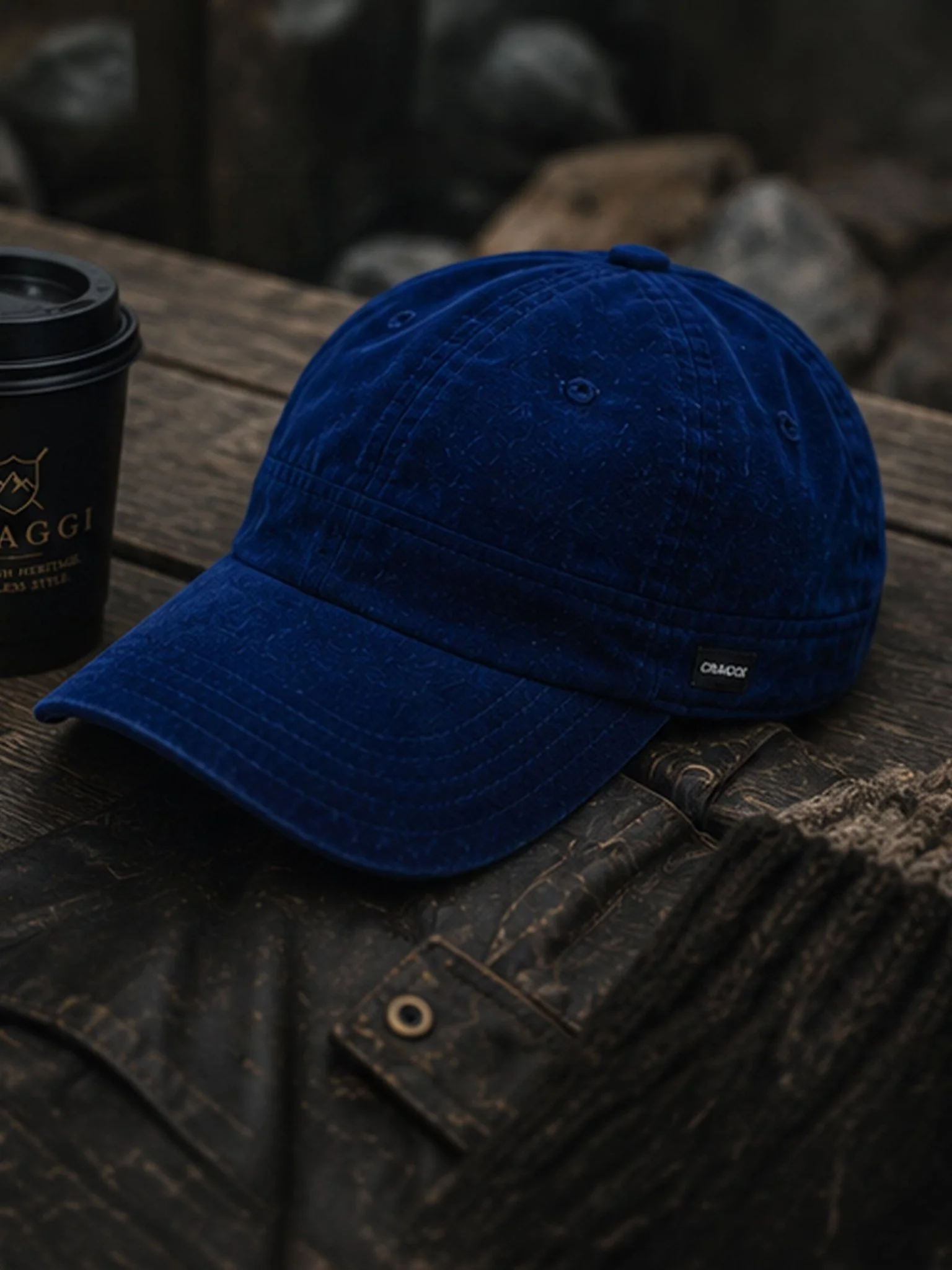 Craggi Newsboy Cap Velvet Blue Craggi Hat - Image 4